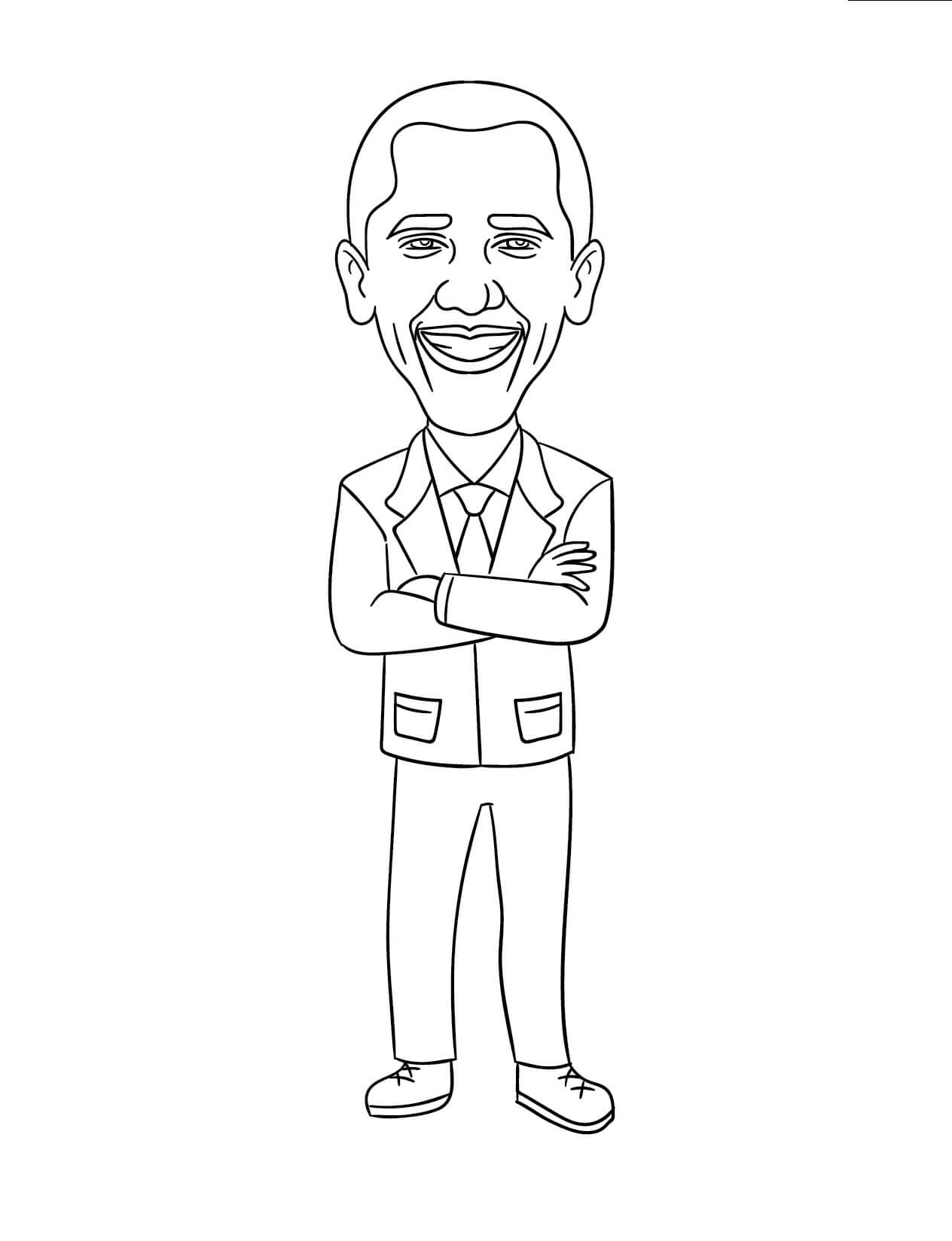 ระบายสี ชิบิสุดสนุก บารัค โอบามา