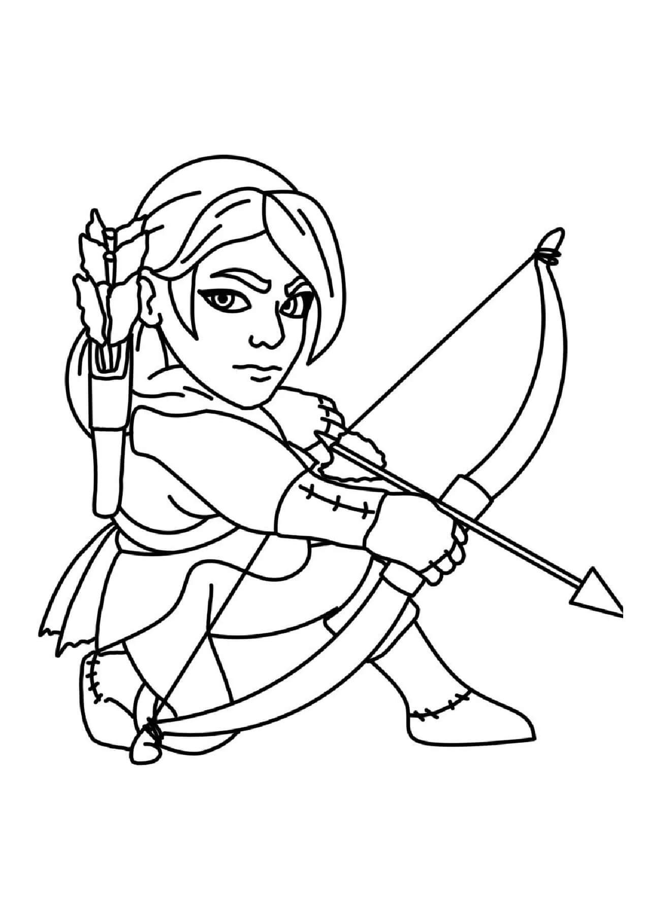 ระบายสี นักธนูสาวผู้ยิ่งใหญ่