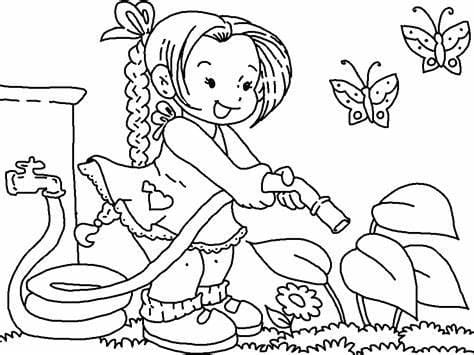 ระบายสี Garden Image Outline