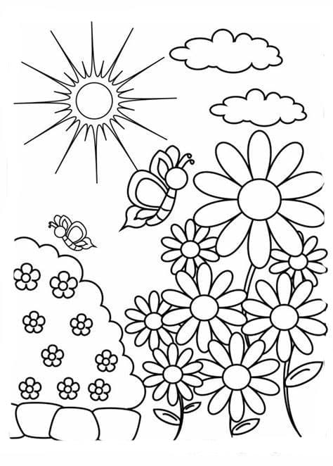 ระบายสี Garden Image for Kids