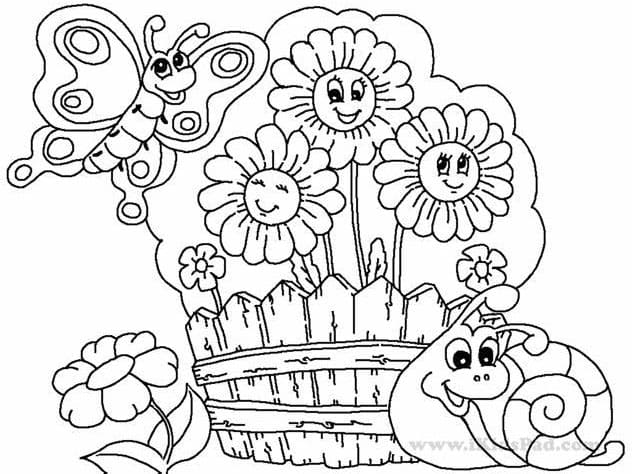 ระบายสี Pretty Gardening Image