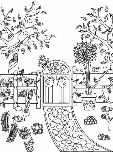 ระบายสี Print Garden Image