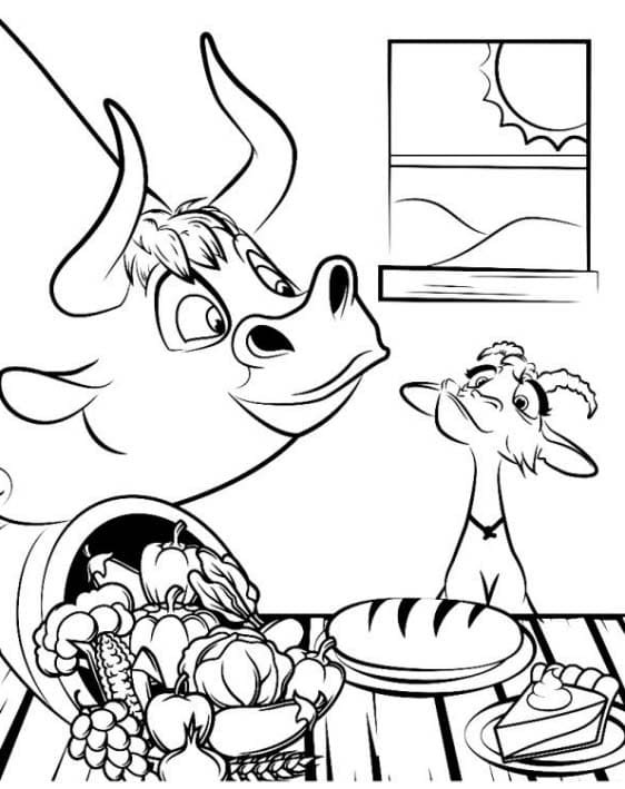 ระบายสี โครงร่างของเฟอร์ดินานด์ที่พิมพ์ได้