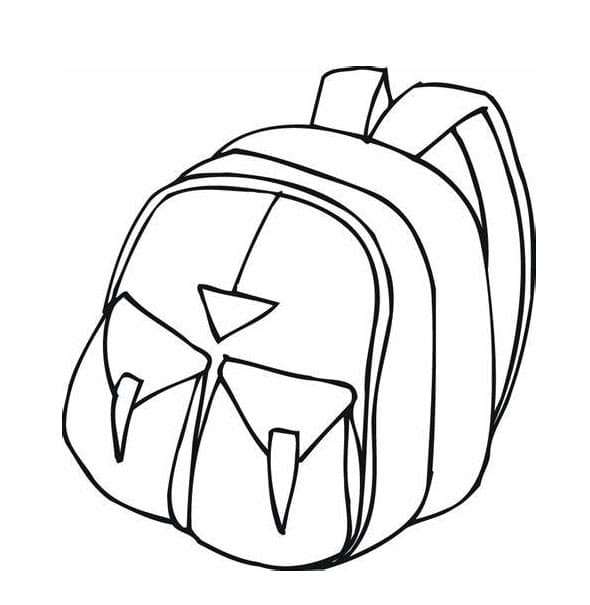 ระบายสี โครงร่างกระเป๋าเป้สะพายหลังที่พิมพ์ได้