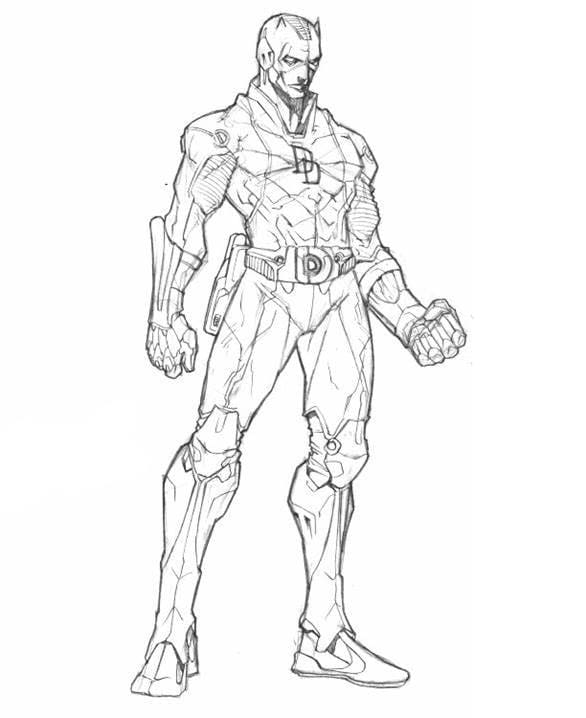 ระบายสี เดียร์เดวิล สแตนดิ้ง