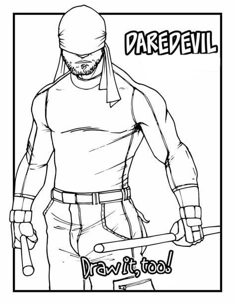 ระบายสี โครงร่างแดร์เดวิล