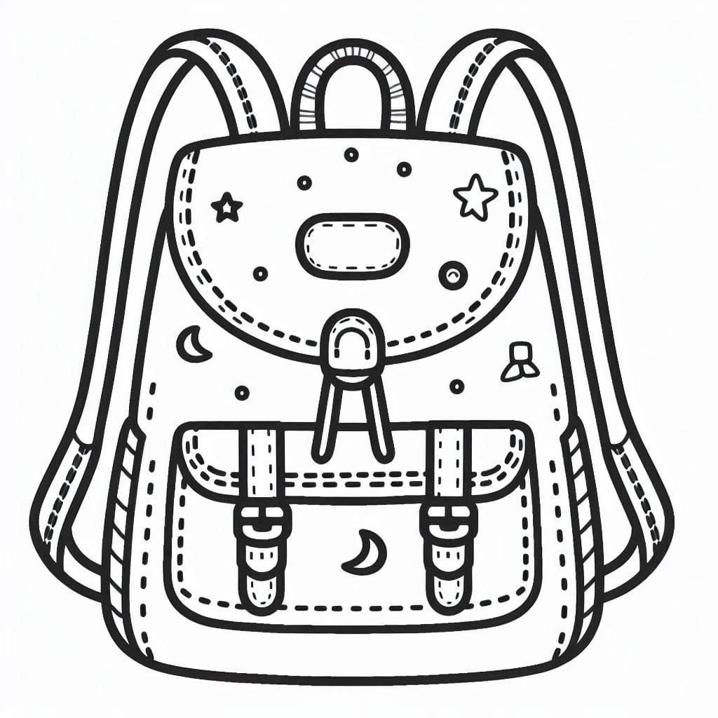 ระบายสี กระเป๋าเป้สะพายหลังแบบเรียบง่าย