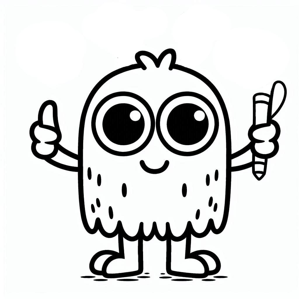 ระบายสี มอนสเตอร์น่ารักห้าตัว