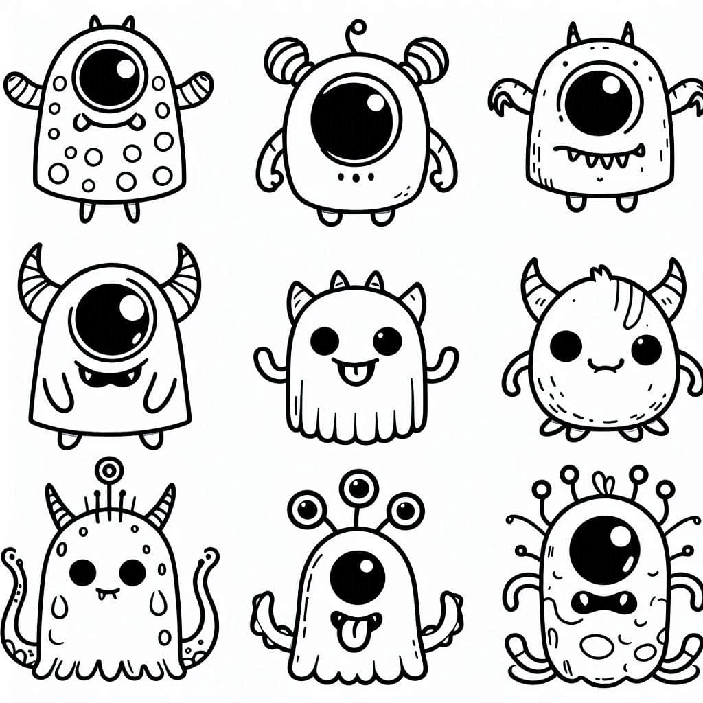 ระบายสี มอนสเตอร์น่ารักความงาม