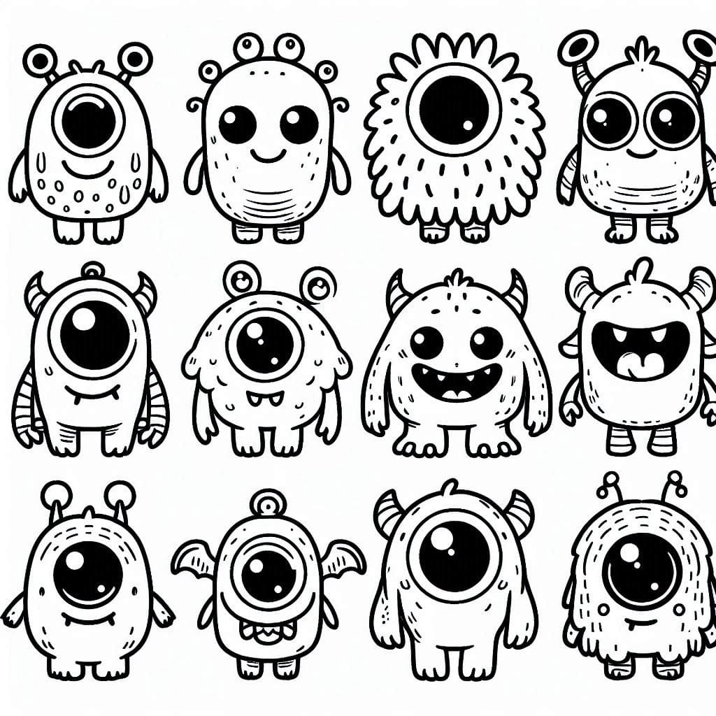 ระบายสี มอนสเตอร์น่ารักง่ายๆ