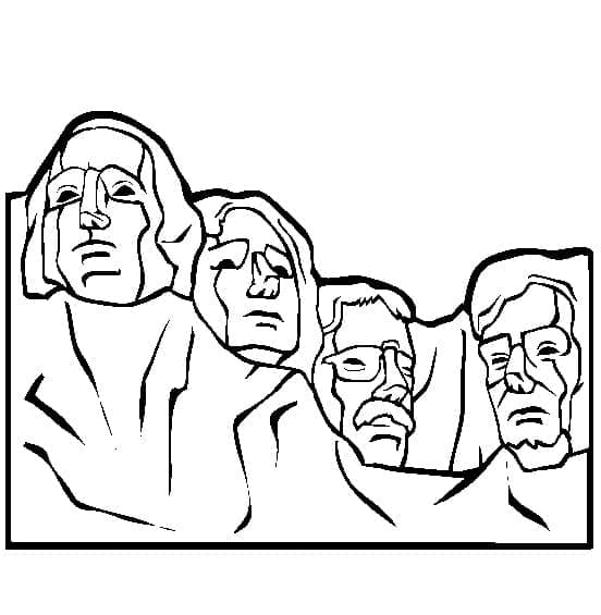 ระบายสี พิมพ์ภูเขารัชมอร์