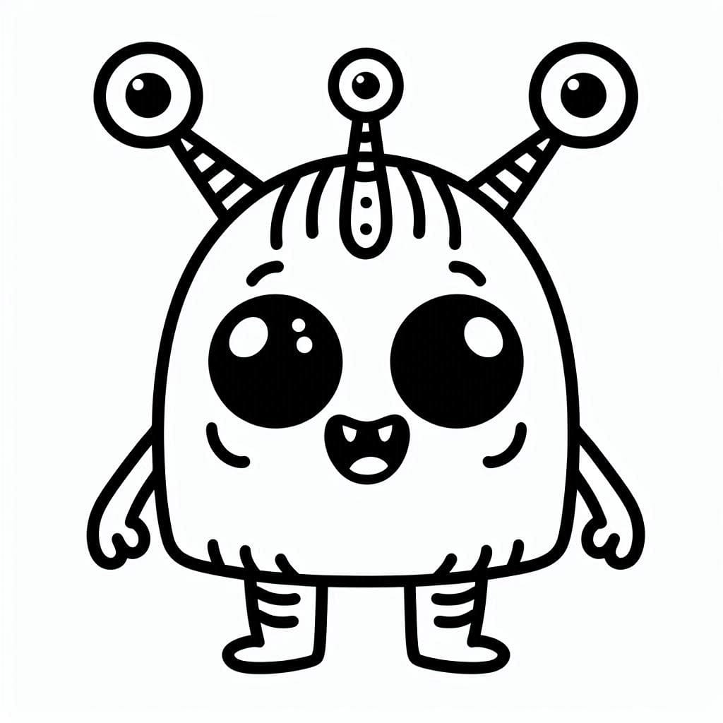 ระบายสี สัตว์ประหลาดน่ารักฟรี