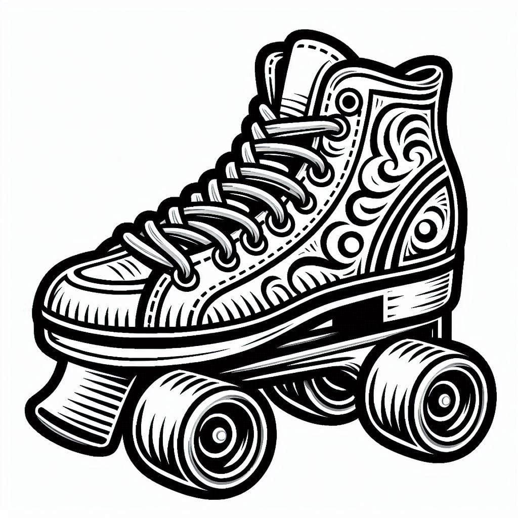 ระบายสี โรลเลอร์สเก็ตแบบง่าย