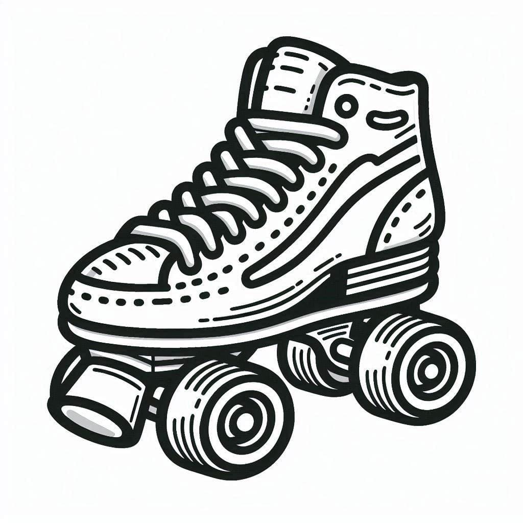 ระบายสี รูปภาพโรลเลอร์สเก็ตฟรี