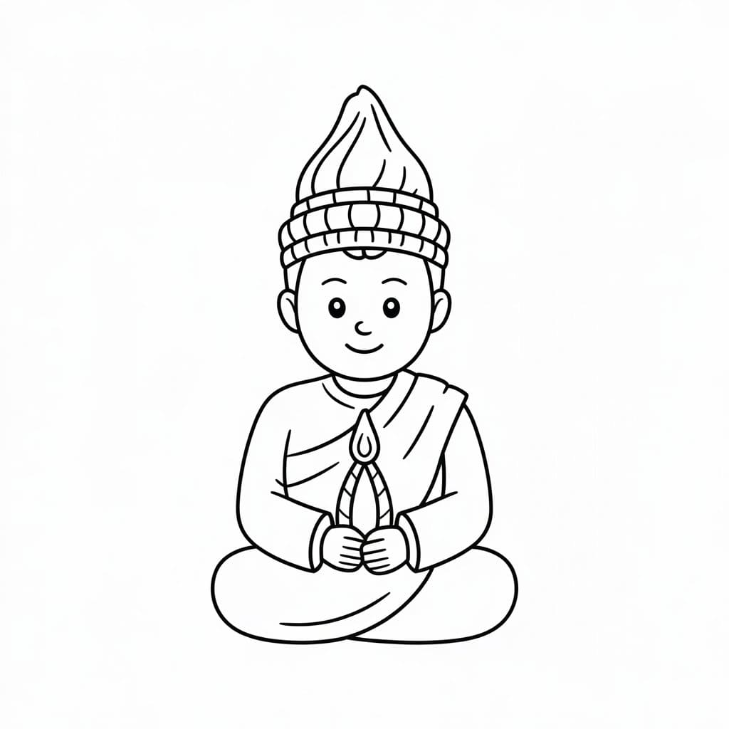ระบายสี วันมาฆบูชา ร่าง
