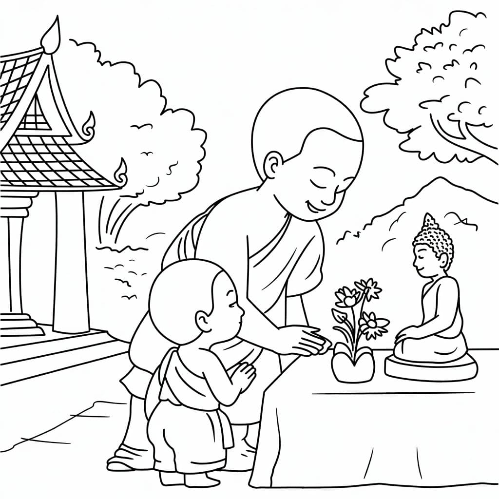ระบายสี วันมาฆบูชา อัศจรรย์
