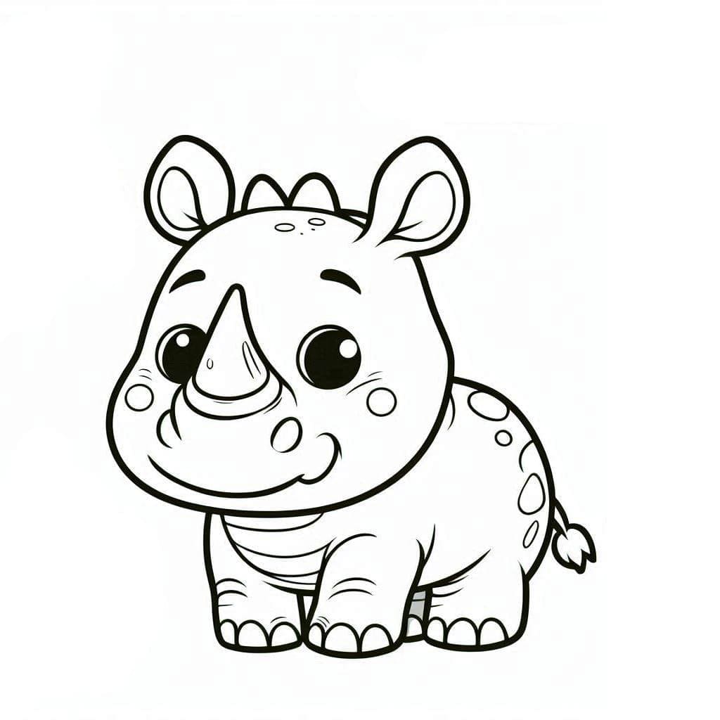 ระบายสี ลูกแรดน่ารัก