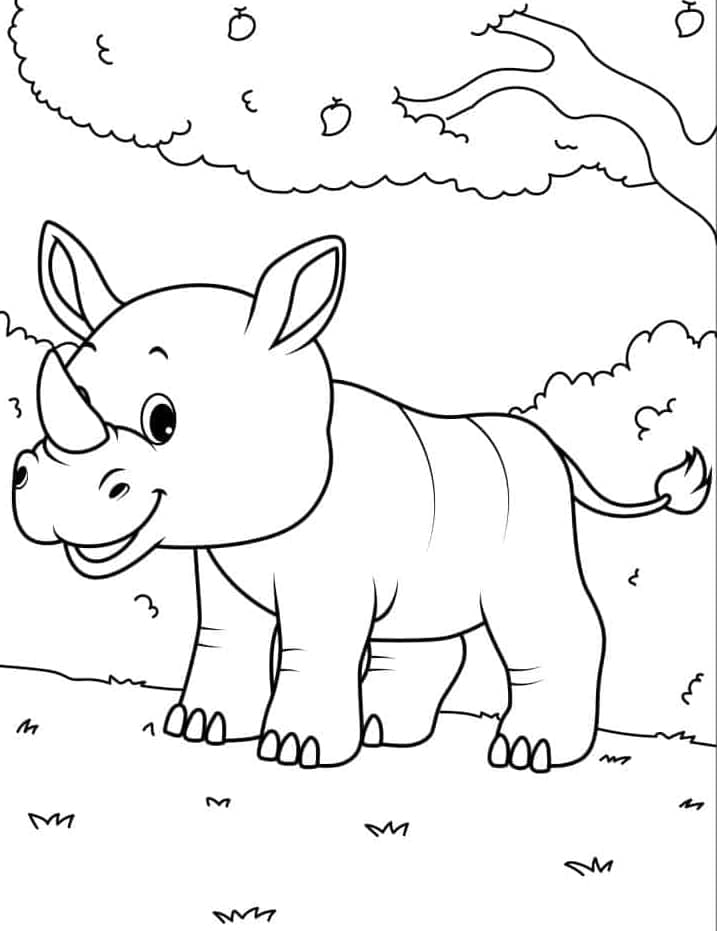 ระบายสี ลูกแรด