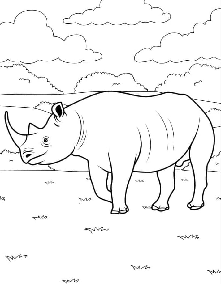 ระบายสี ภาพแรด