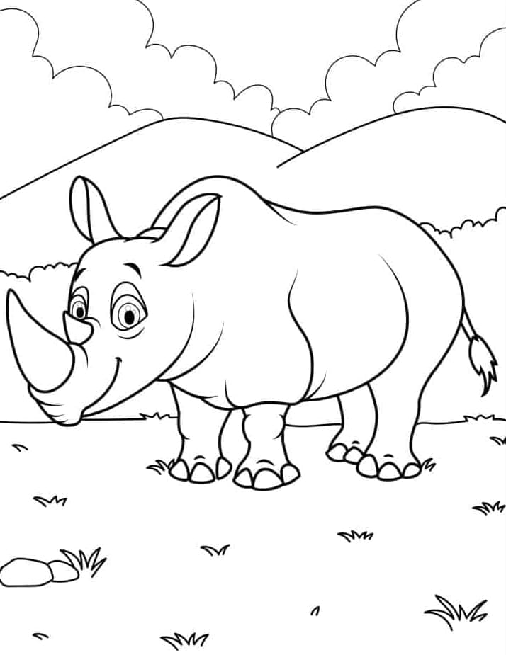 ระบายสี แรดเดี่ยว