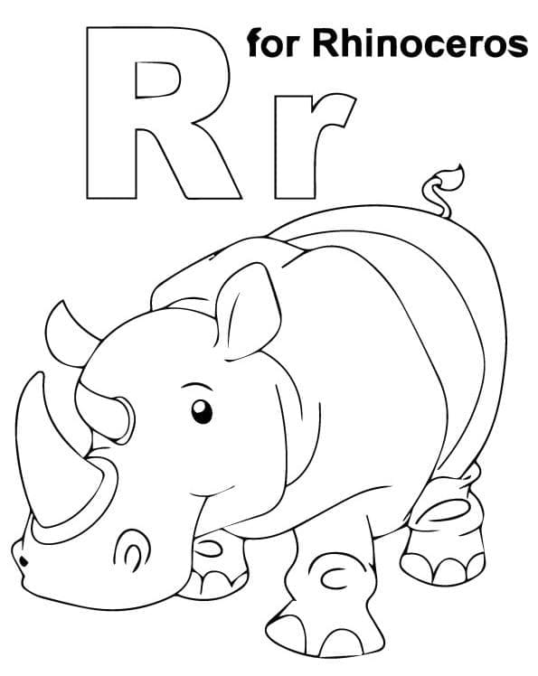 ระบายสี แรดฟรีสำหรับเด็ก