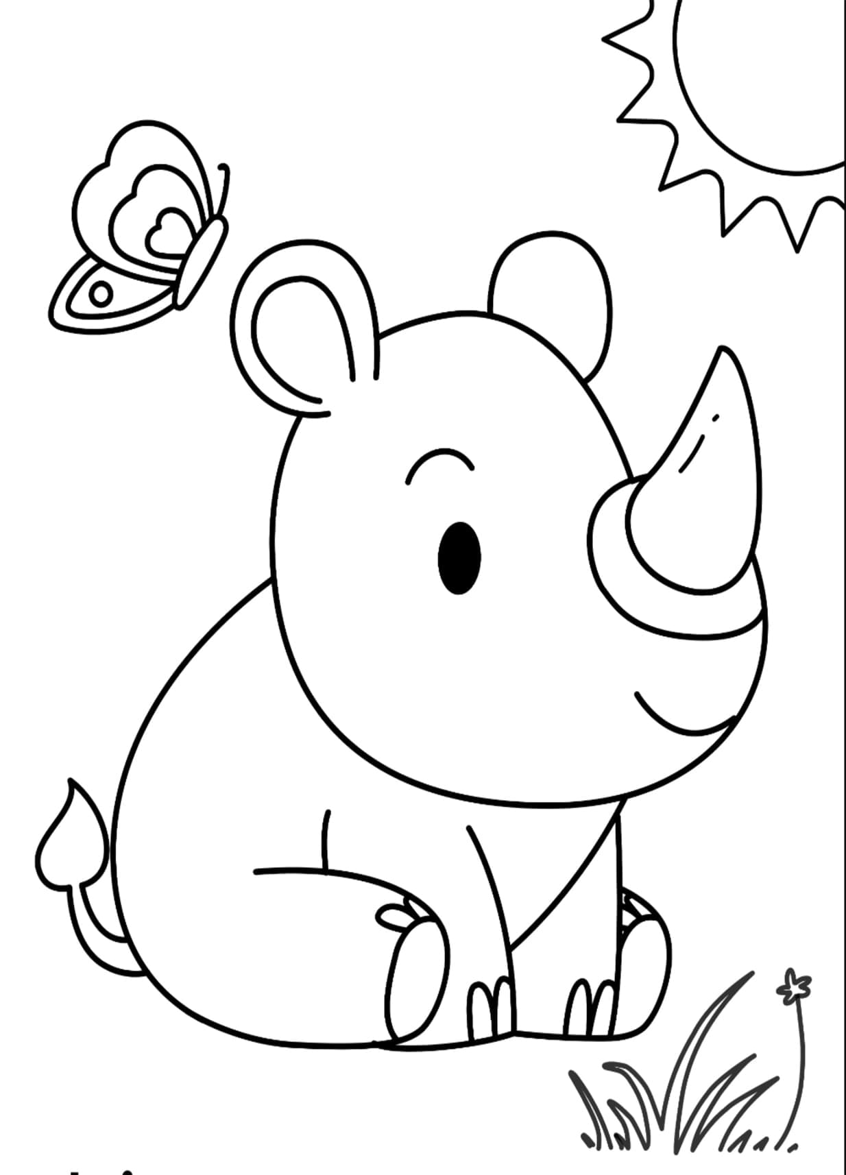 ระบายสี แรดหนุ่ม