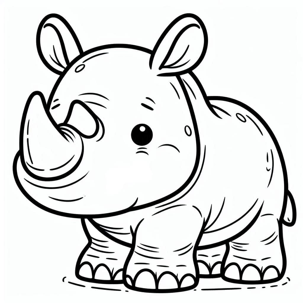 ระบายสี แรดน่ารักมาก