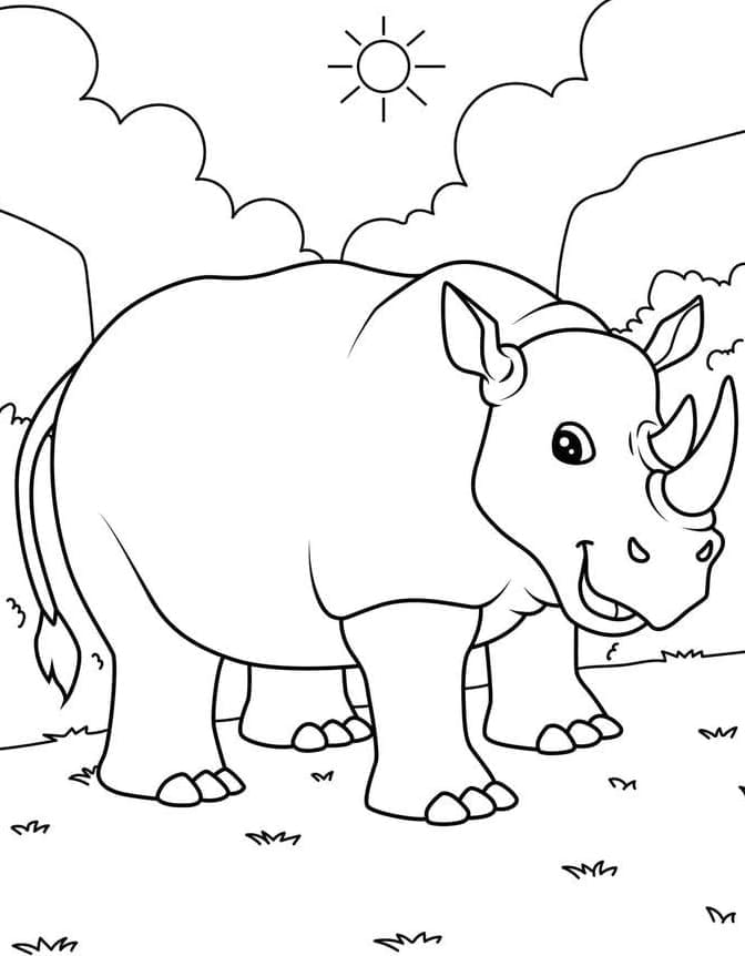 ระบายสี แรดเพื่อการพิมพ์