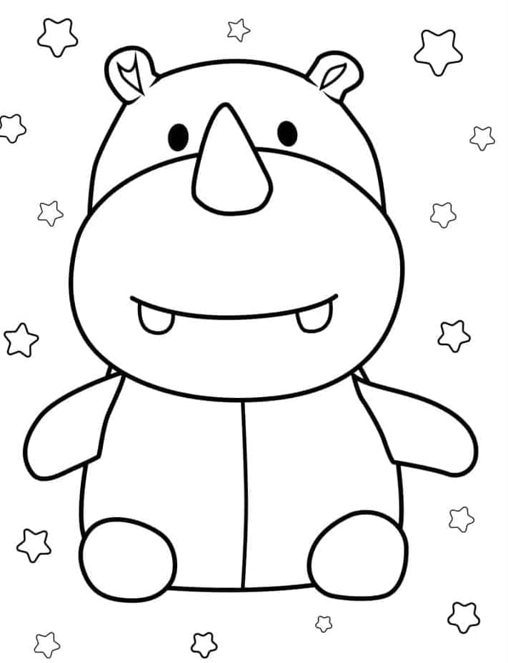 ระบายสี แรดสำหรับเด็ก