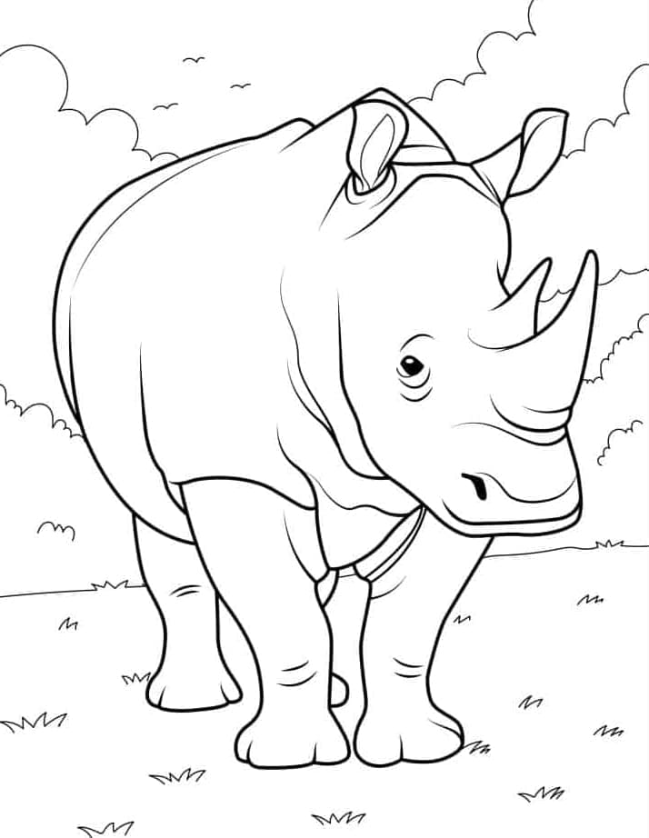 ระบายสี แรดที่สมจริง