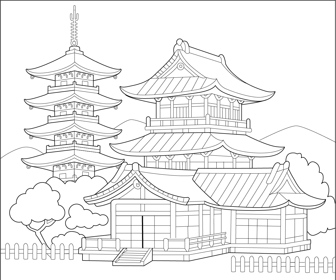 ระบายสี แบบเจดีย์