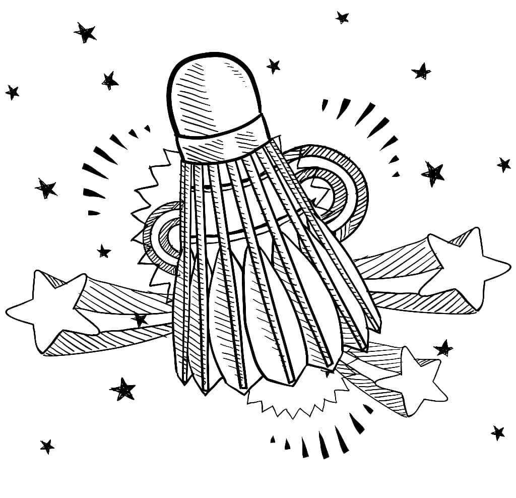 ระบายสี แบดมินตันแบบพิมพ์ได้