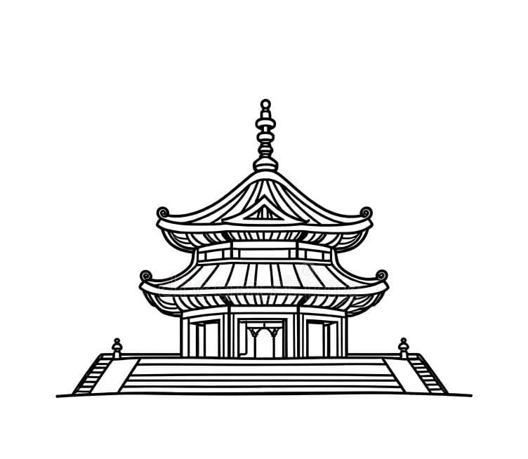 ระบายสี เจดีย์สำหรับเด็กฟรี