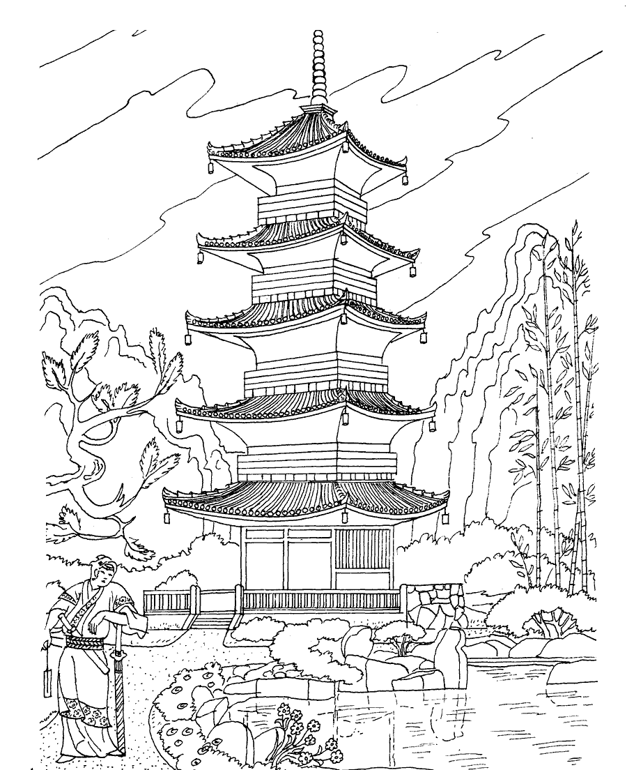 ระบายสี เจดีย์สำหรับเด็ก