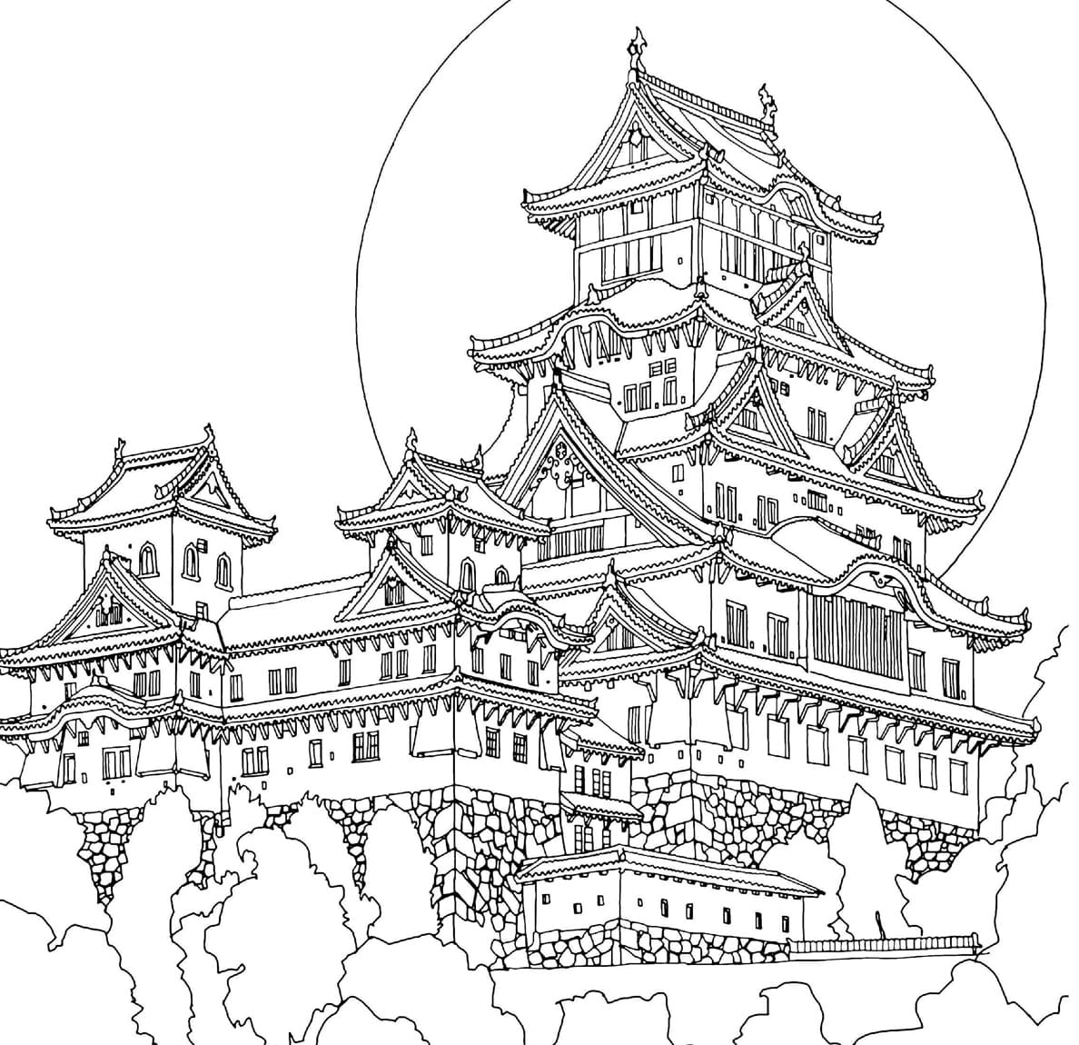 ระบายสี เจดีย์ธรรมดา