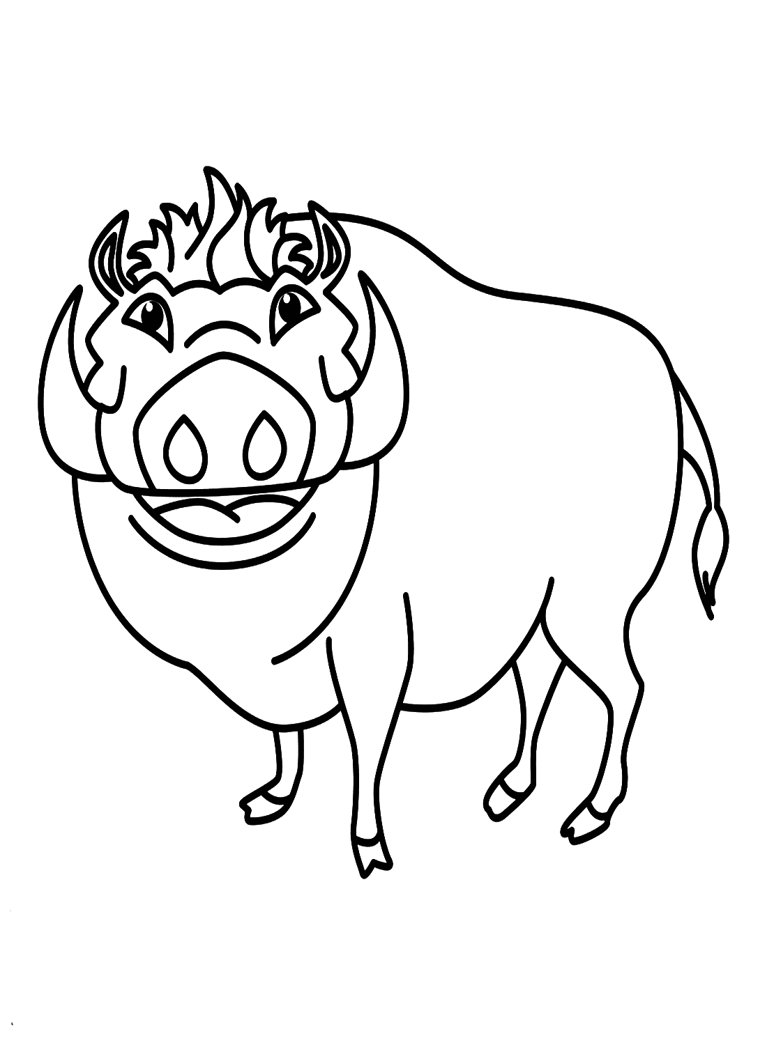 ระบายสี หมูป่าน่ารักมีความสุข