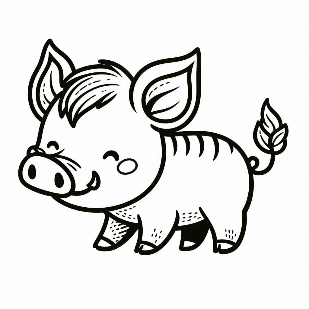 ระบายสี หมูป่าพิมพ์ได้