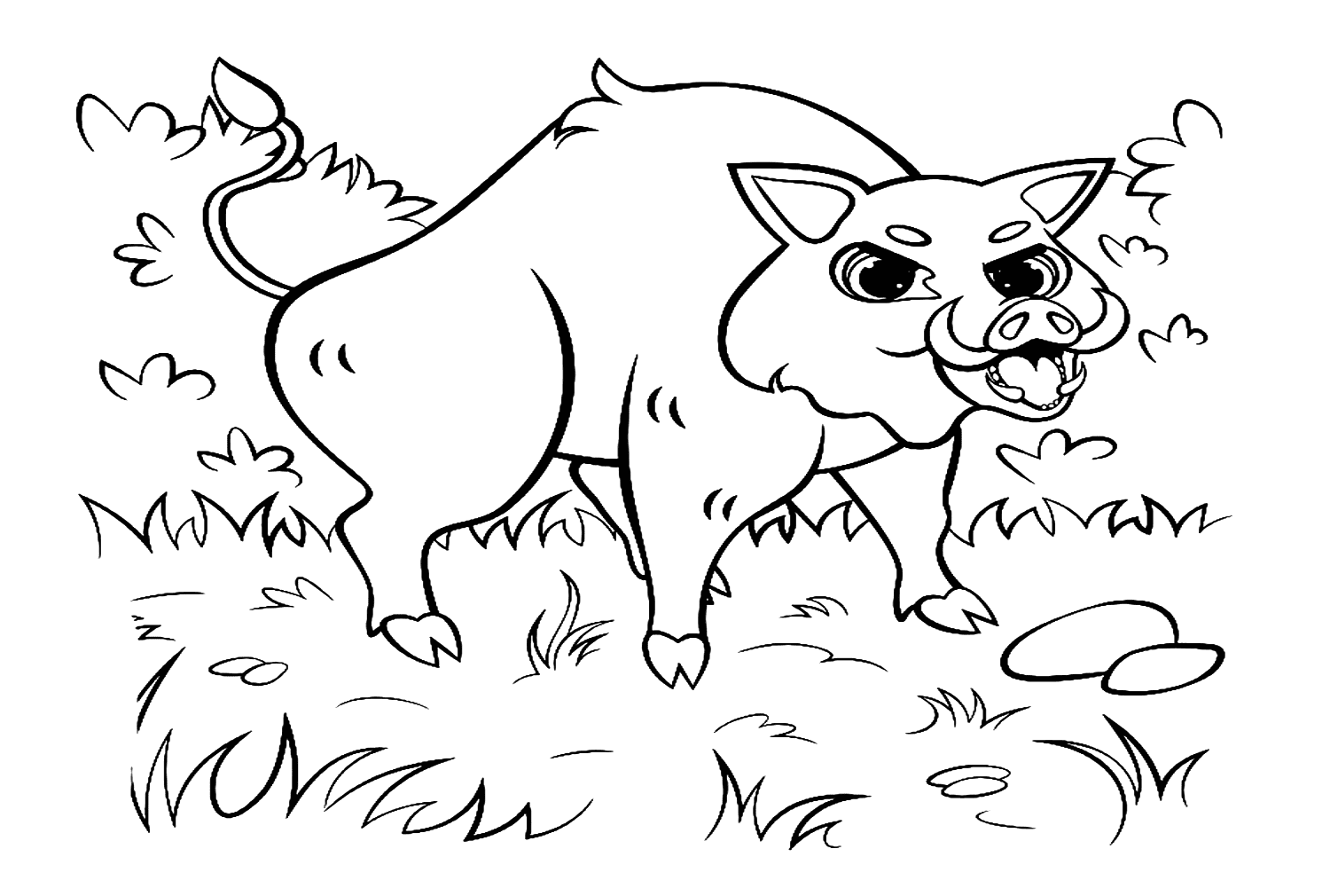 ระบายสี หมูป่าตัวน้อย