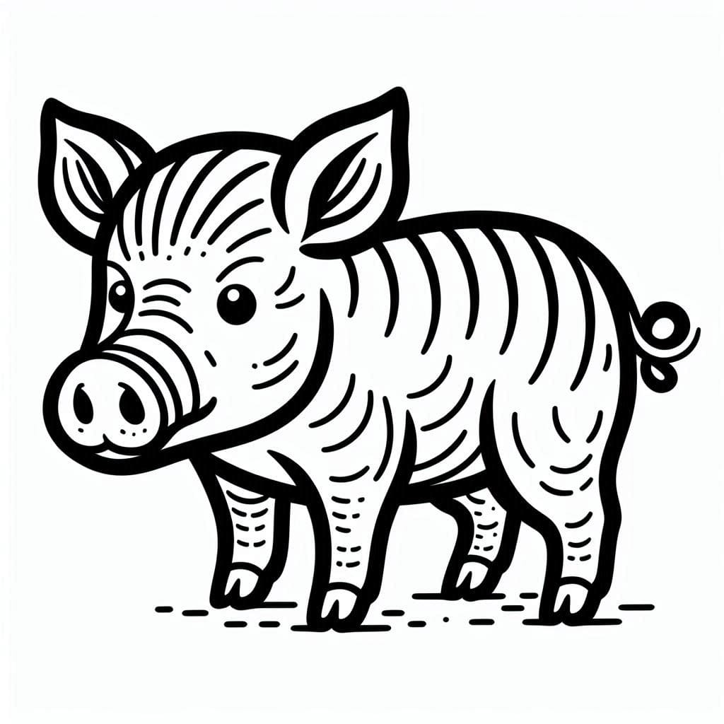 ระบายสี หมูป่า