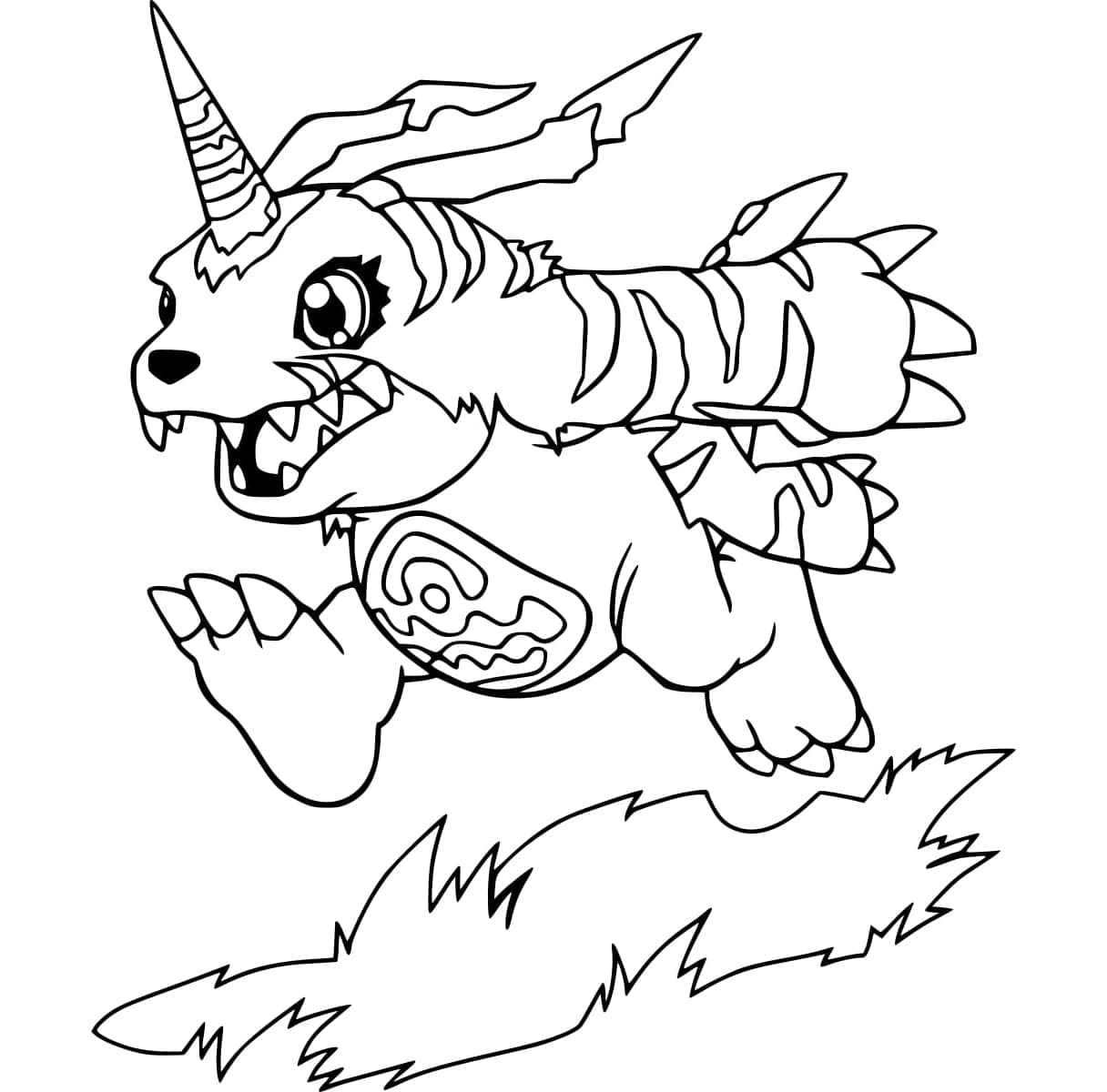 ระบายสี กาบูมอนกระโดด