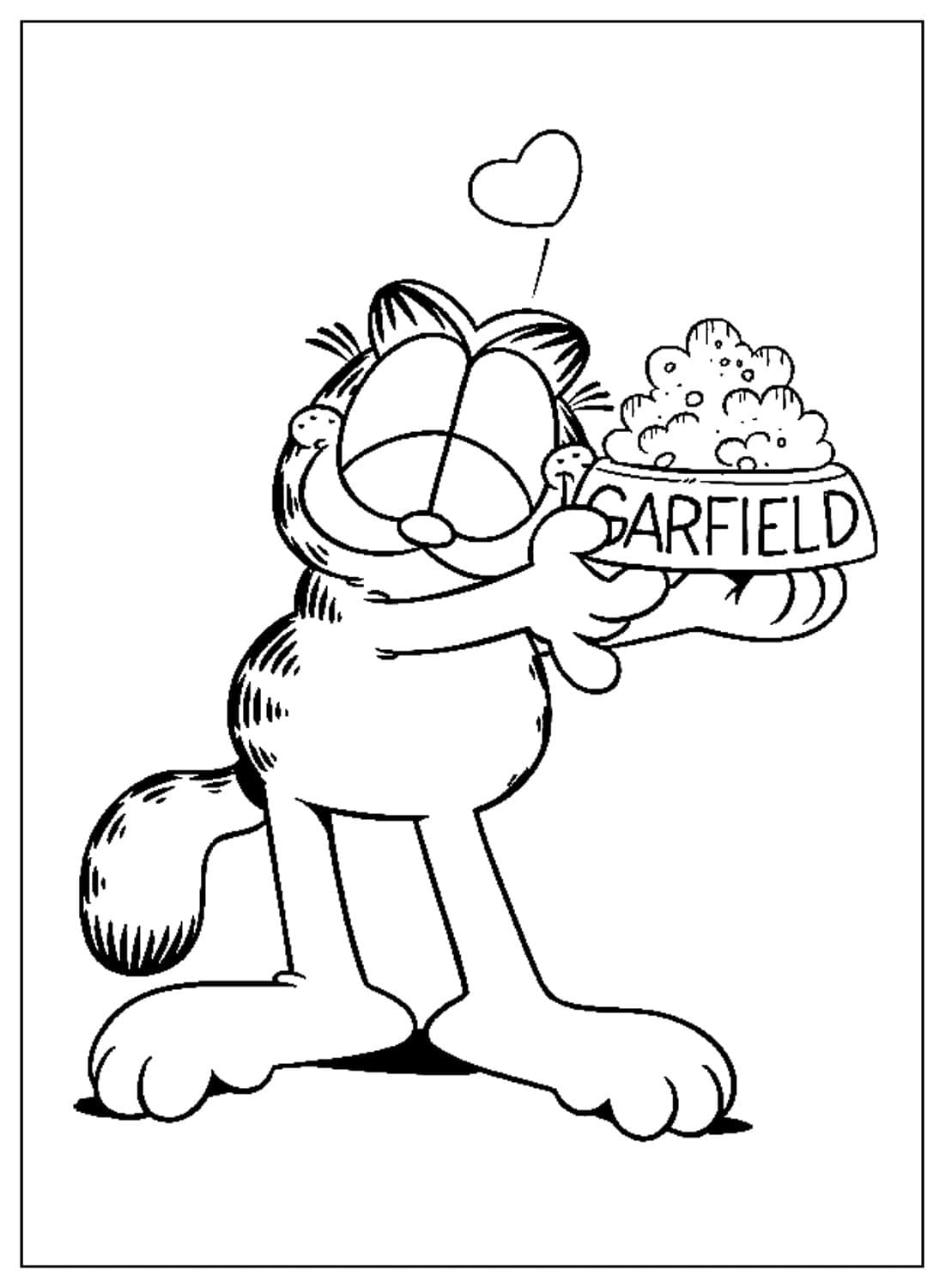 ระบายสี การ์ฟิลด์ชอบกินอาหาร