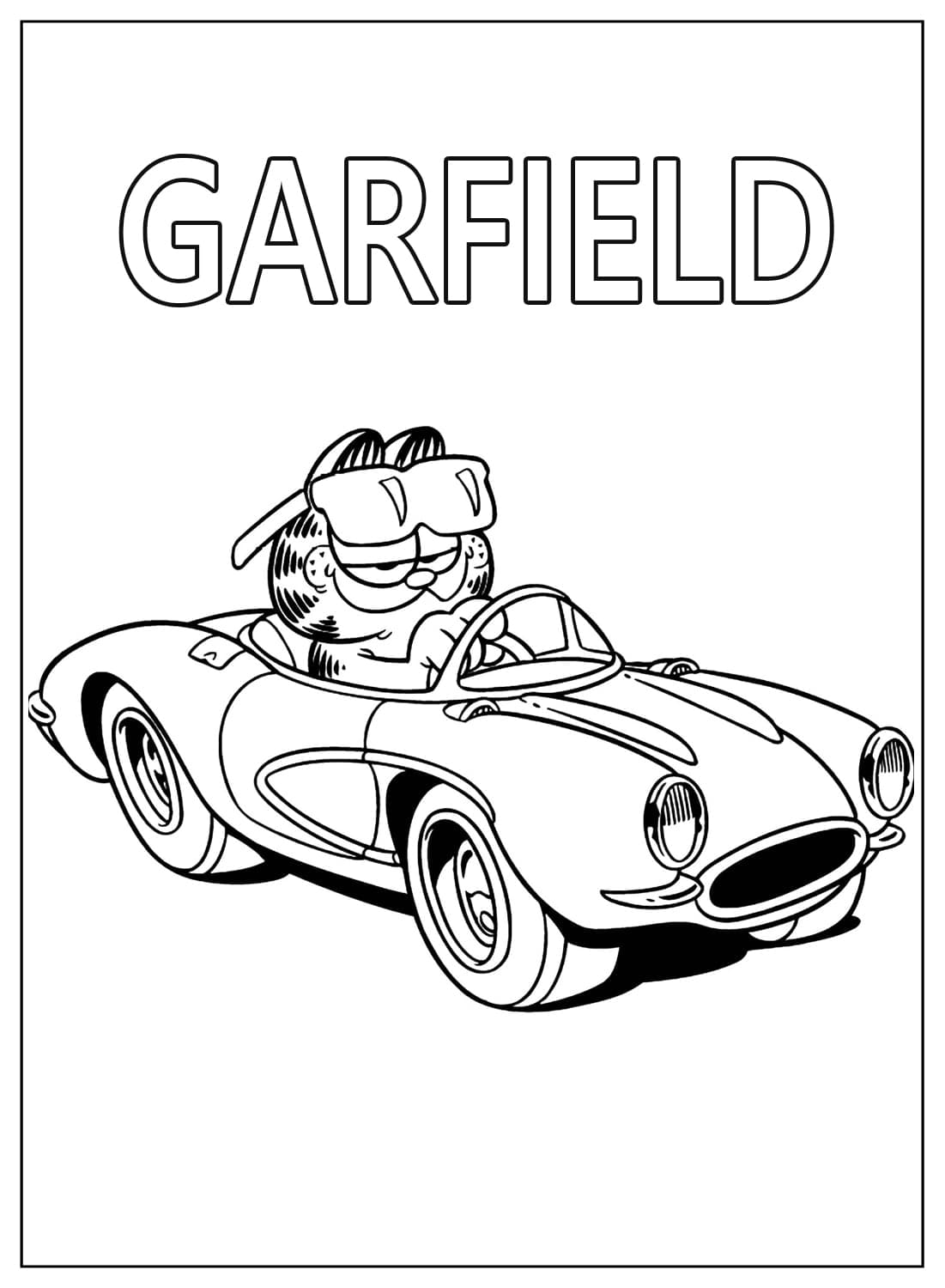 ระบายสี การ์ฟิลด์ขับรถโดยการ์ฟิลด์