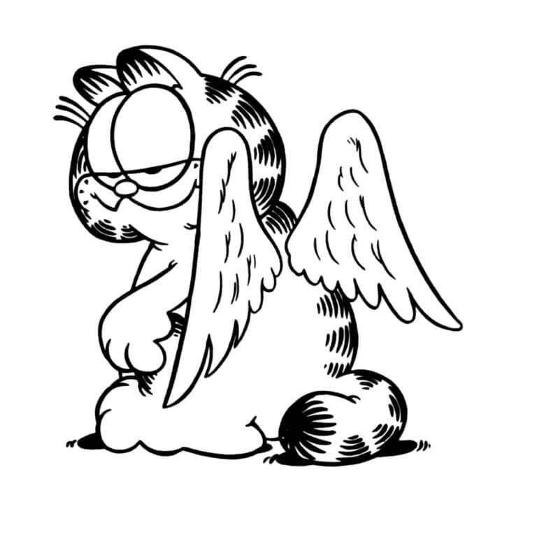 ระบายสี การ์ฟิลด์มีปีกนางฟ้า