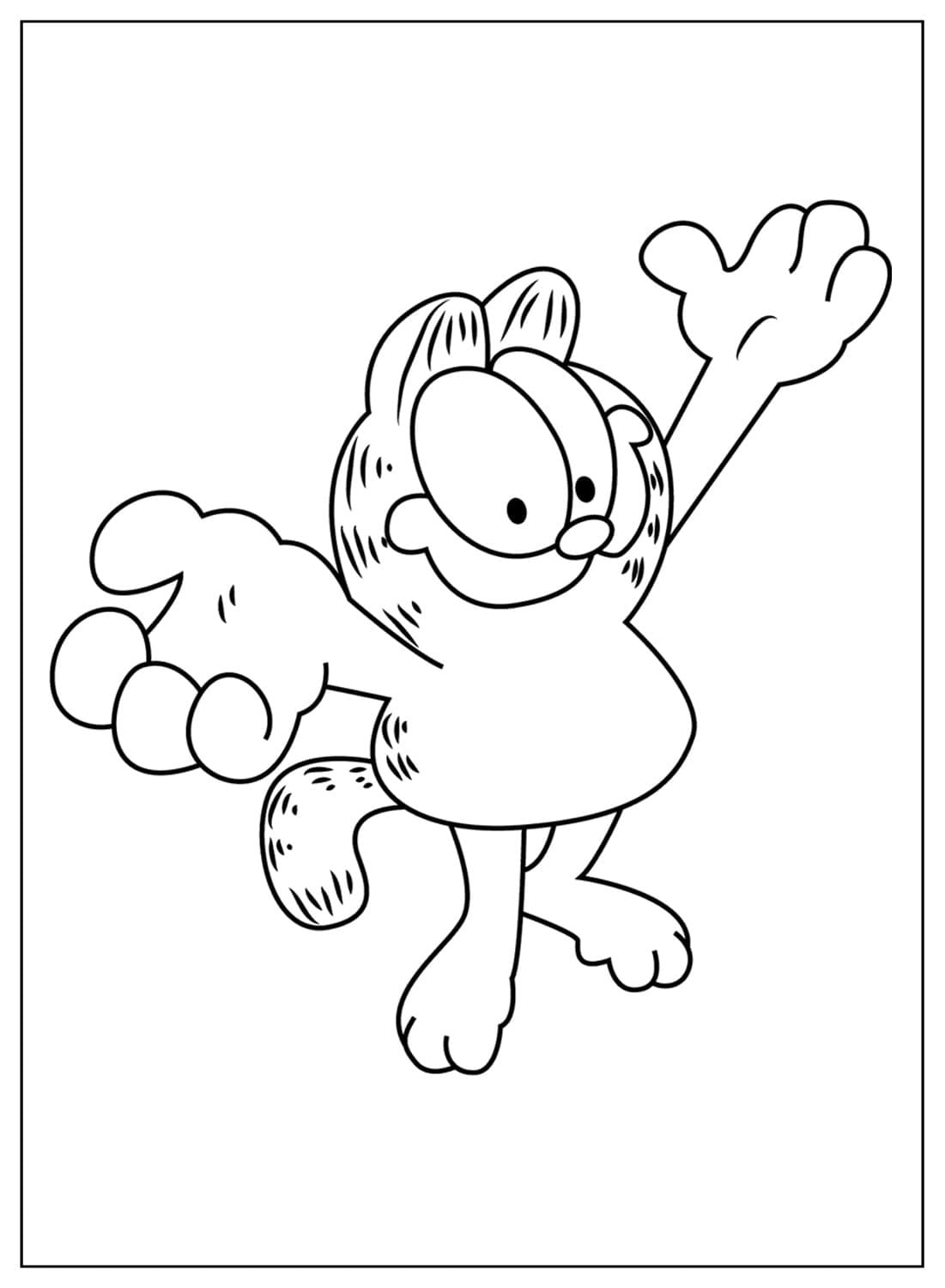 ระบายสี การ์ฟิลด์น่ารักแสนสุข