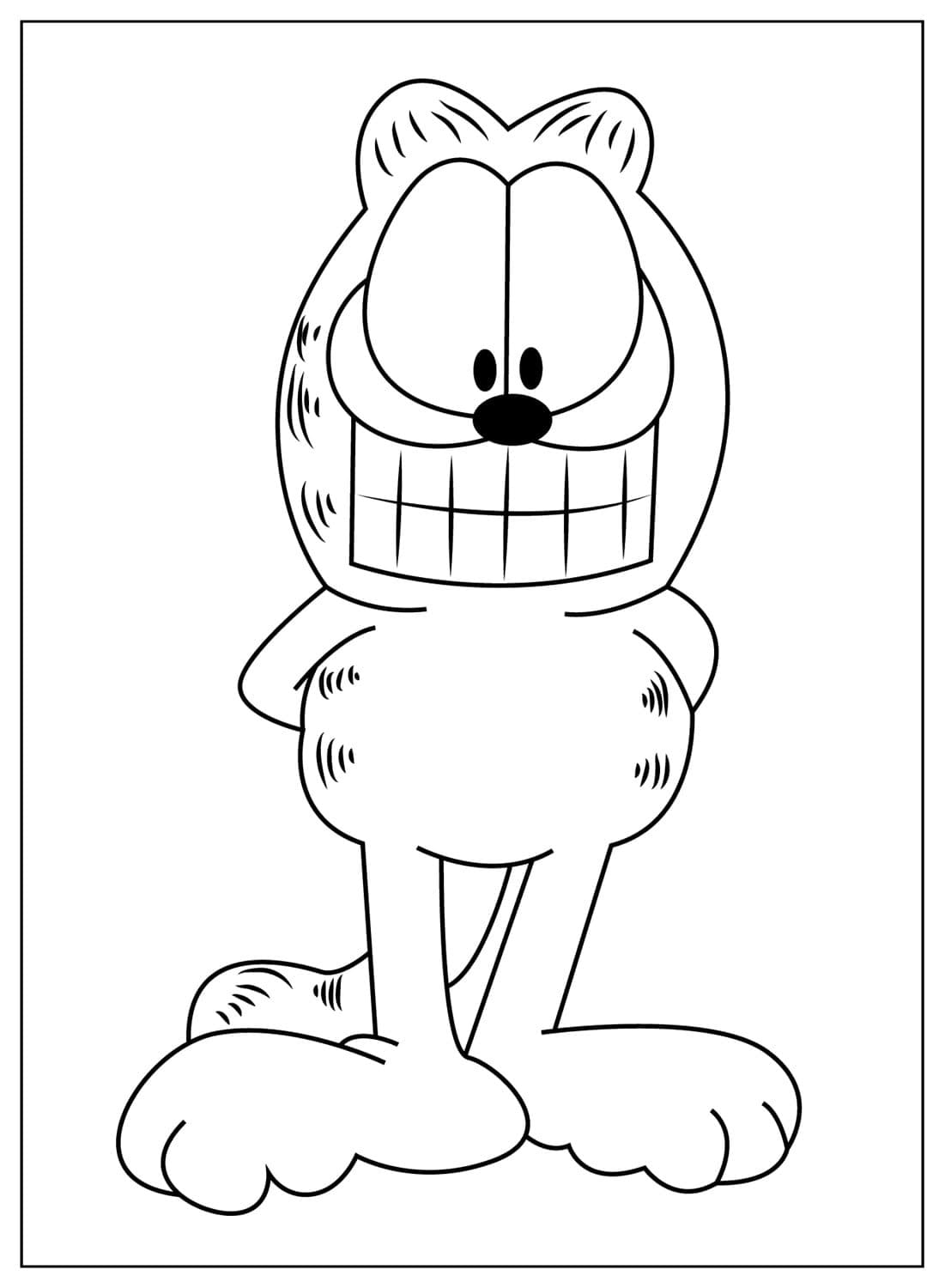 ระบายสี การ์ฟิลด์ยิ้ม