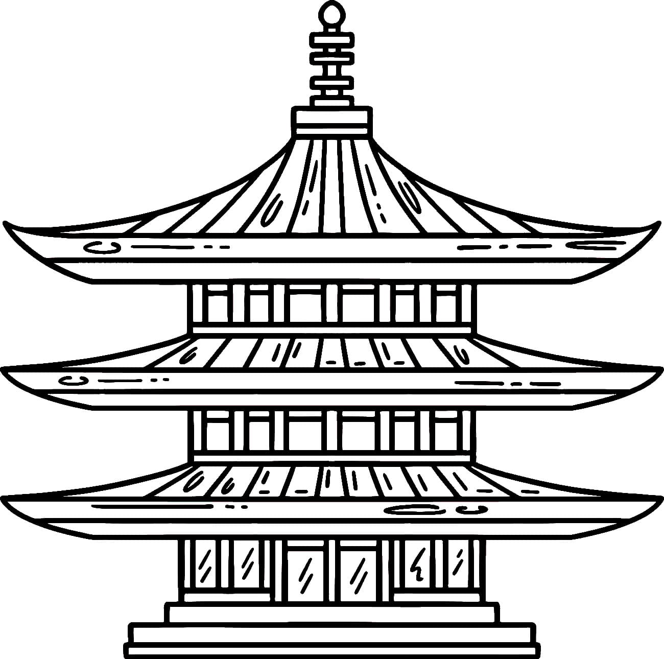 ระบายสี การวาดเจดีย์แบบฟรี