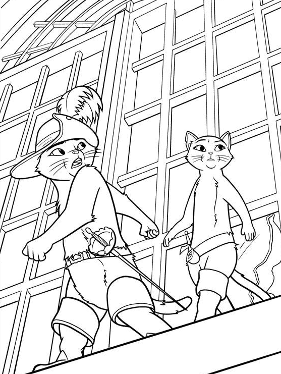 ระบายสี คิตตี้ ซอฟต์พอว์ส และ พุส