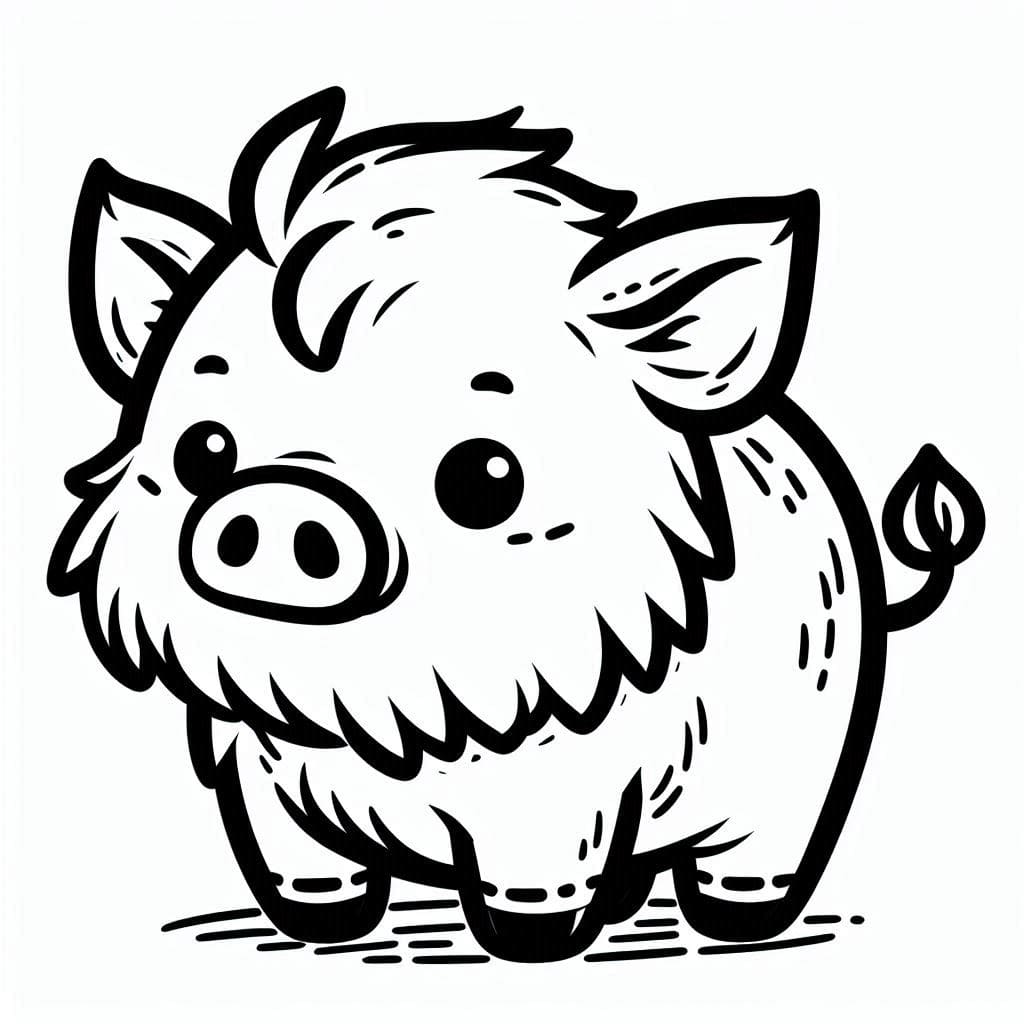 ระบายสี ลายหมูป่า