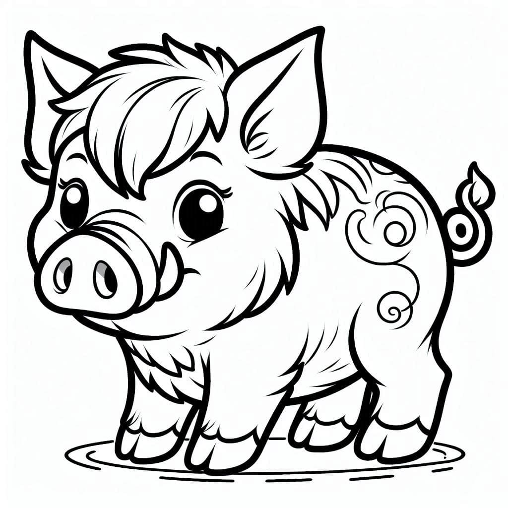 ระบายสี พิมพ์หมูป่าฟรี