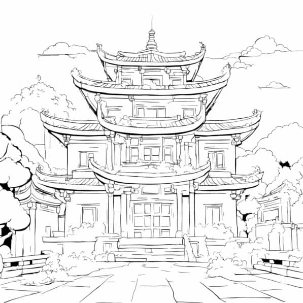 ระบายสี พิมพ์พระเจดีย์